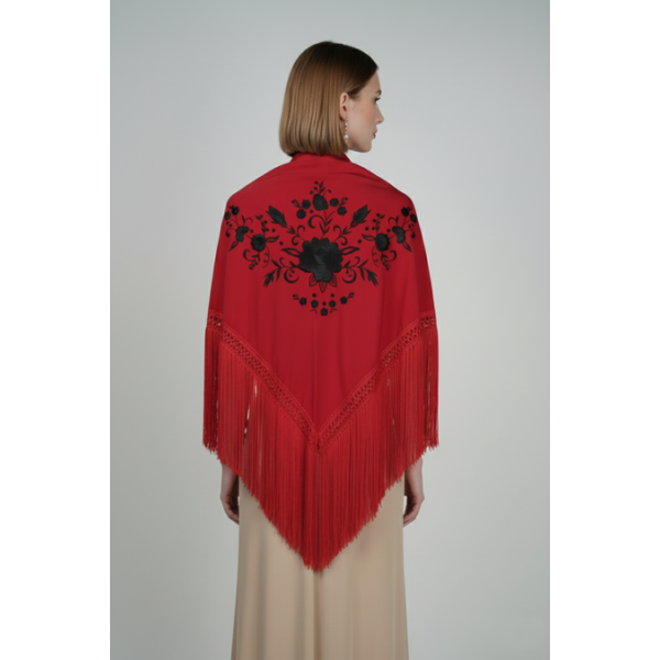 XAILE COM FRANJA BORDADO INDUSTRIAL